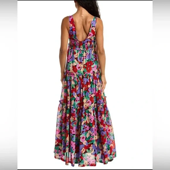 NICHOLAS MYLA SILK-BLEND MAXI DRESS NWT - Picture 2 of 4